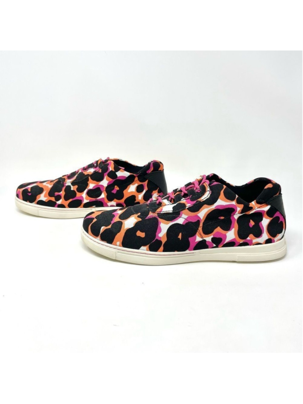 Stuart Weitzman Pink Leopard Print Neoprene Sneakers Size 40/9 - Picture 4 of 8
